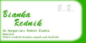 bianka rednik business card